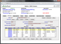 Datatrax Accounts Receivable Screen Shot